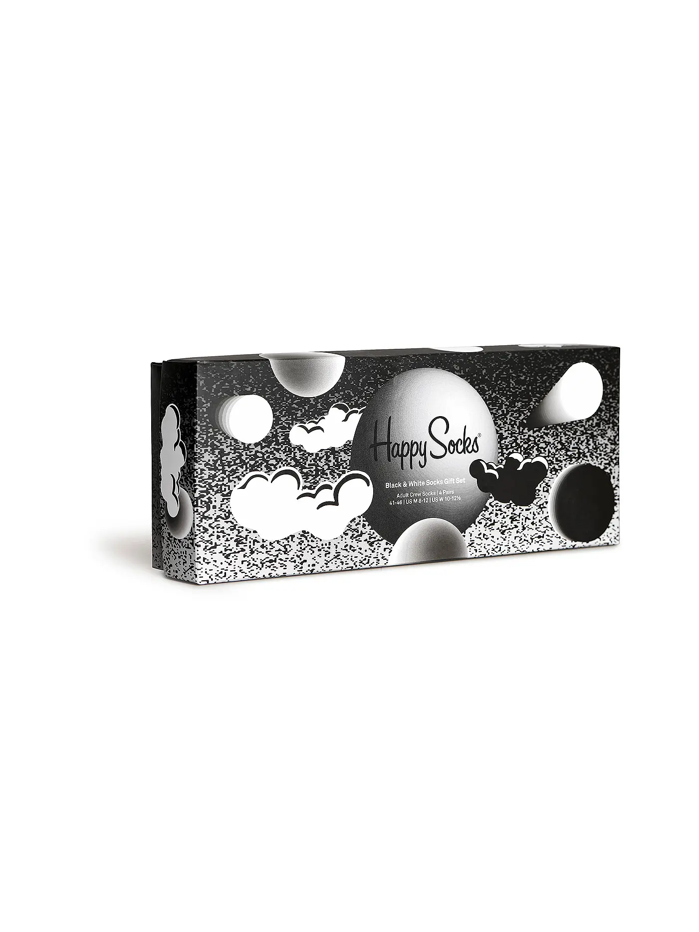 HAPPY SOCKS | Damen Socken Geschenkebox BLACK & WHITE 4er Pkg 36-40 black | 